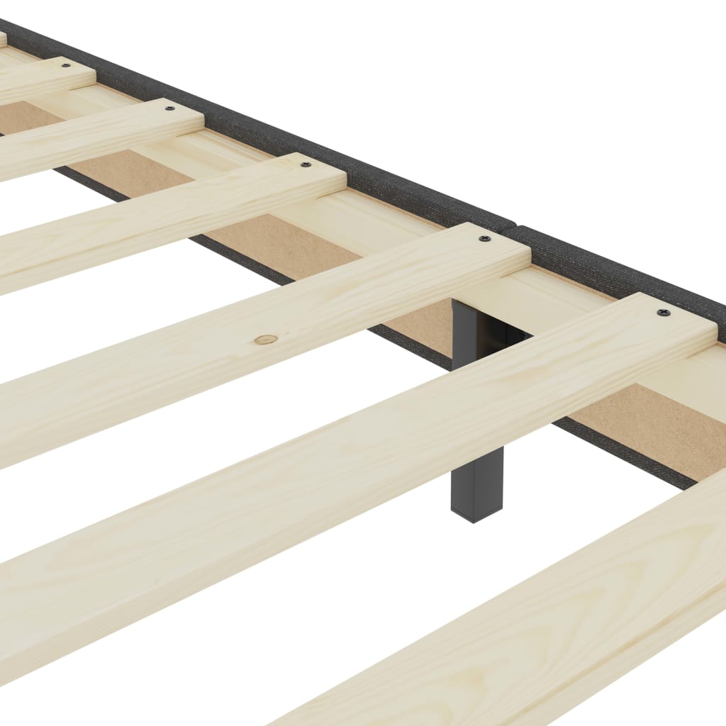 vidaXL Κρεβάτι Boxspring Σκούρο Γκρι 100 x 200 εκ. Υφασμάτινο