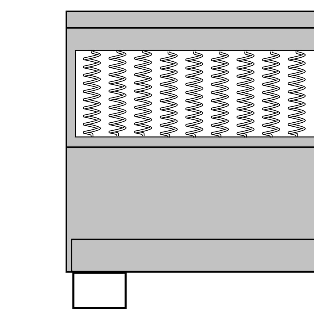 vidaXL Κρεβάτι Boxspring Σκούρο Γκρι 180 x 200 εκ. Υφασμάτινο
