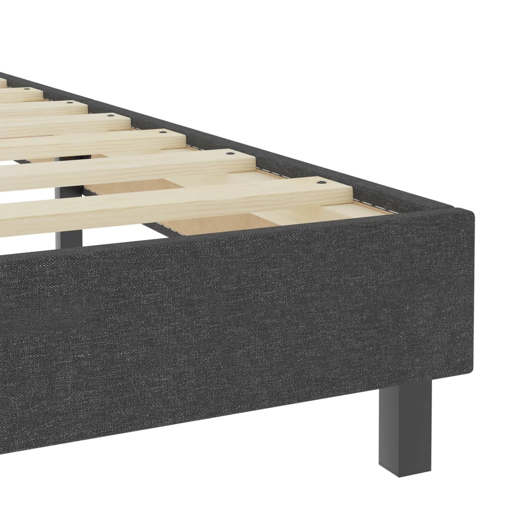 vidaXL Κρεβάτι Boxspring Σκούρο Γκρι 140 x 200 εκ. Υφασμάτινο