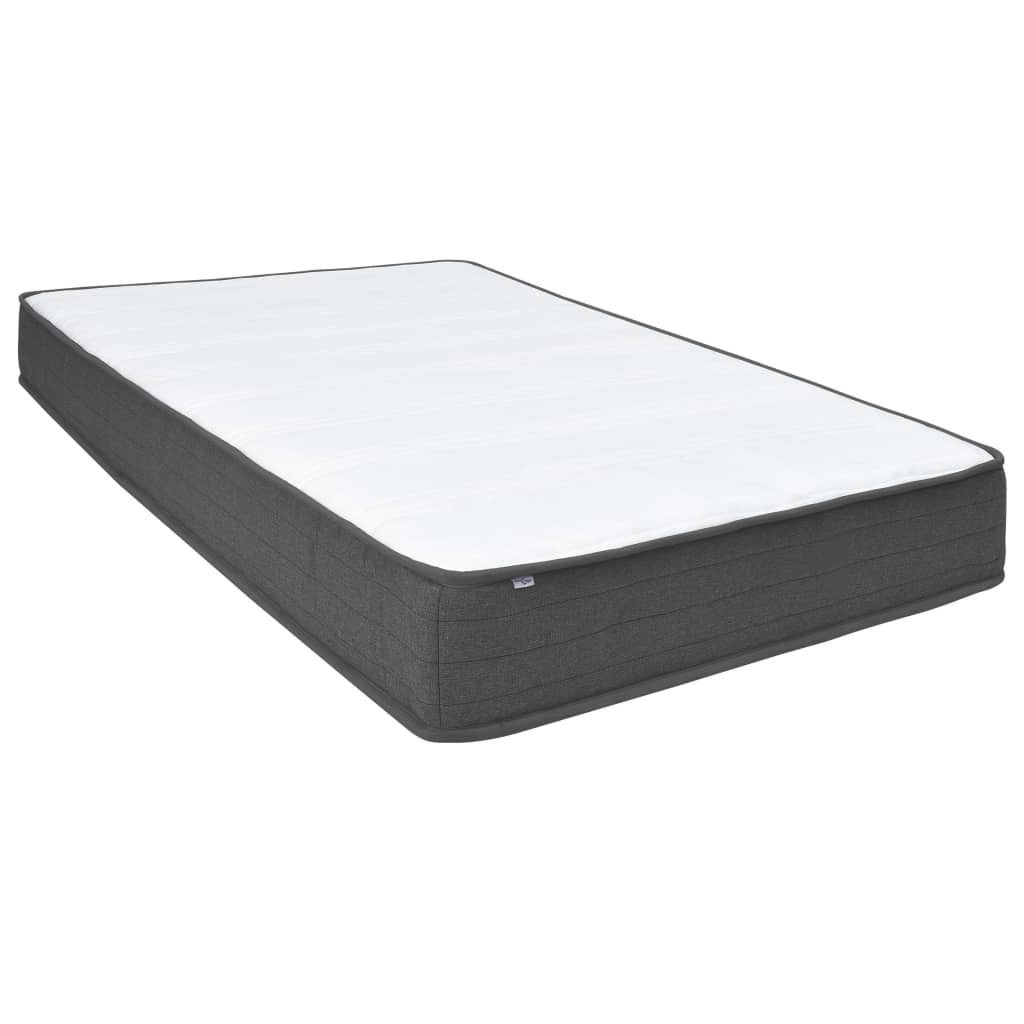 vidaXL Κρεβάτι Boxspring Σκούρο Γκρι 140 x 200 εκ. Υφασμάτινο