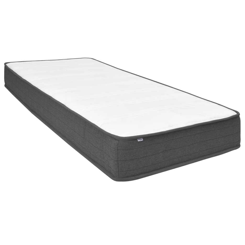 vidaXL Κρεβάτι Boxspring Σκούρο Γκρι 200 x 200 εκ. Υφασμάτινο
