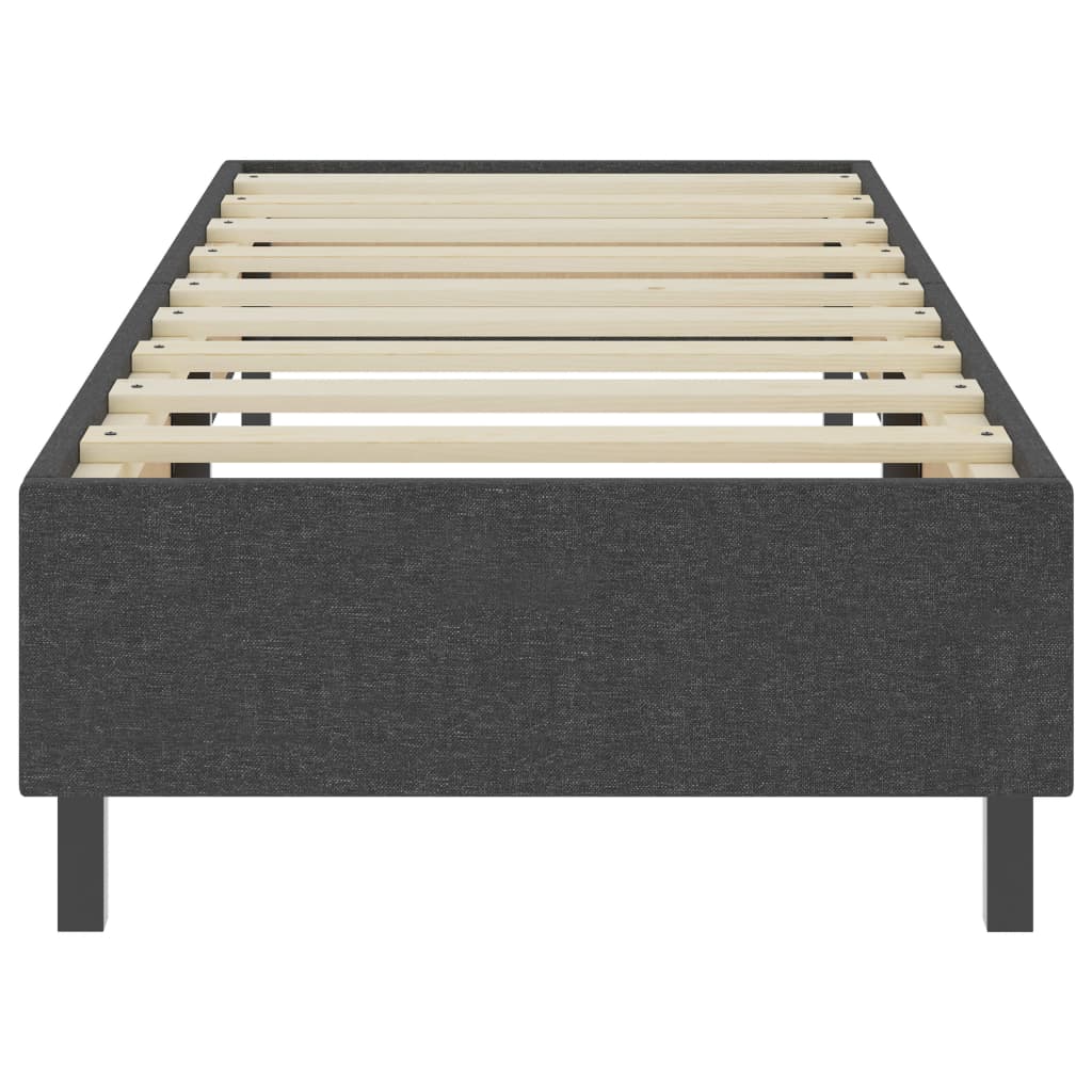 vidaXL Κρεβάτι Boxspring Σκούρο Γκρι 100 x 200 εκ. Υφασμάτινο