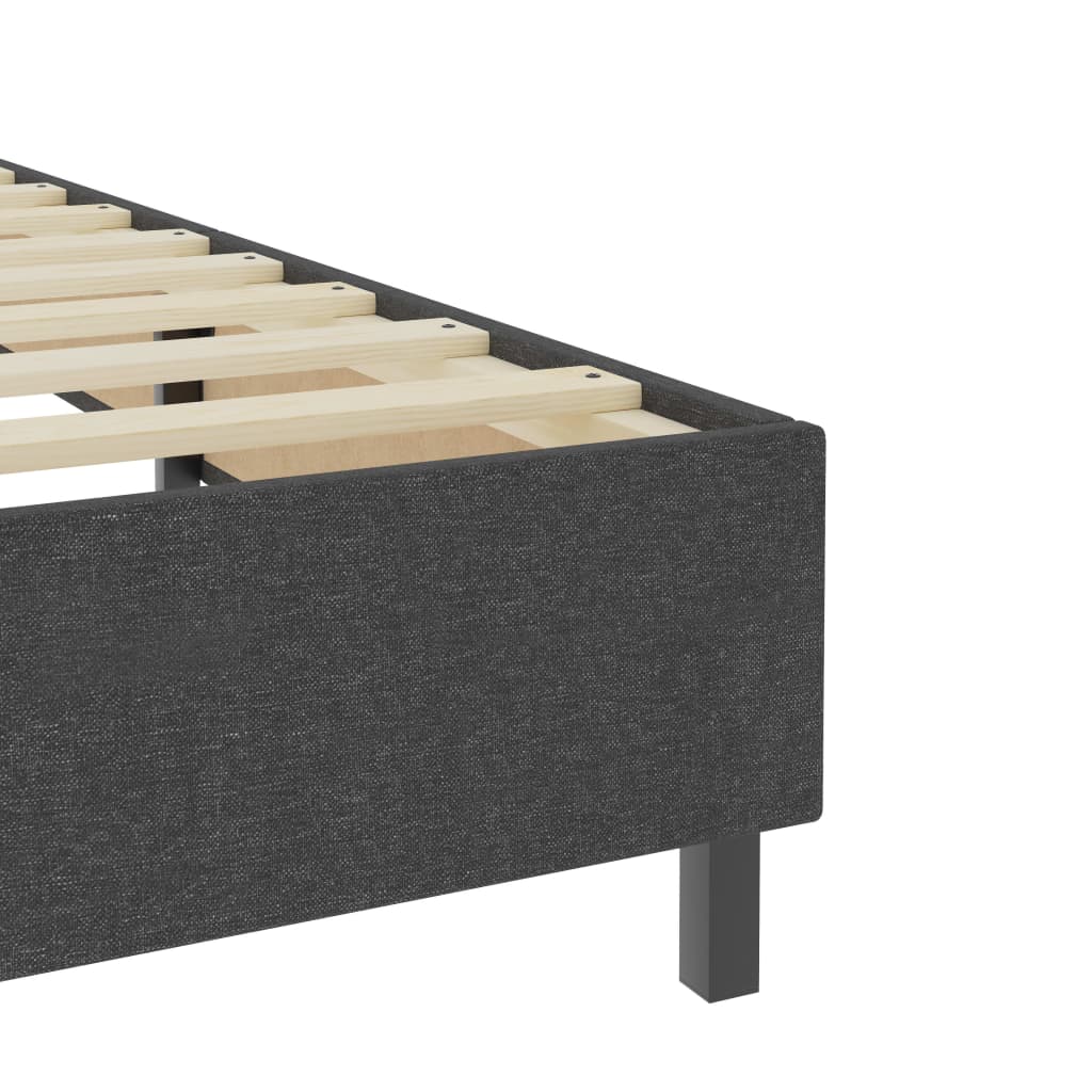 vidaXL Κρεβάτι Boxspring Σκούρο Γκρι 140 x 200 εκ. Υφασμάτινο
