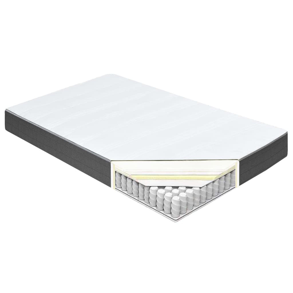 vidaXL Κρεβάτι Boxspring Σκούρο Γκρι 140 x 200 εκ. Υφασμάτινο