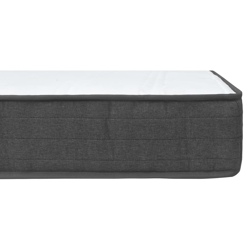 vidaXL Κρεβάτι Boxspring Σκούρο Γκρι 140 x 200 εκ. Υφασμάτινο