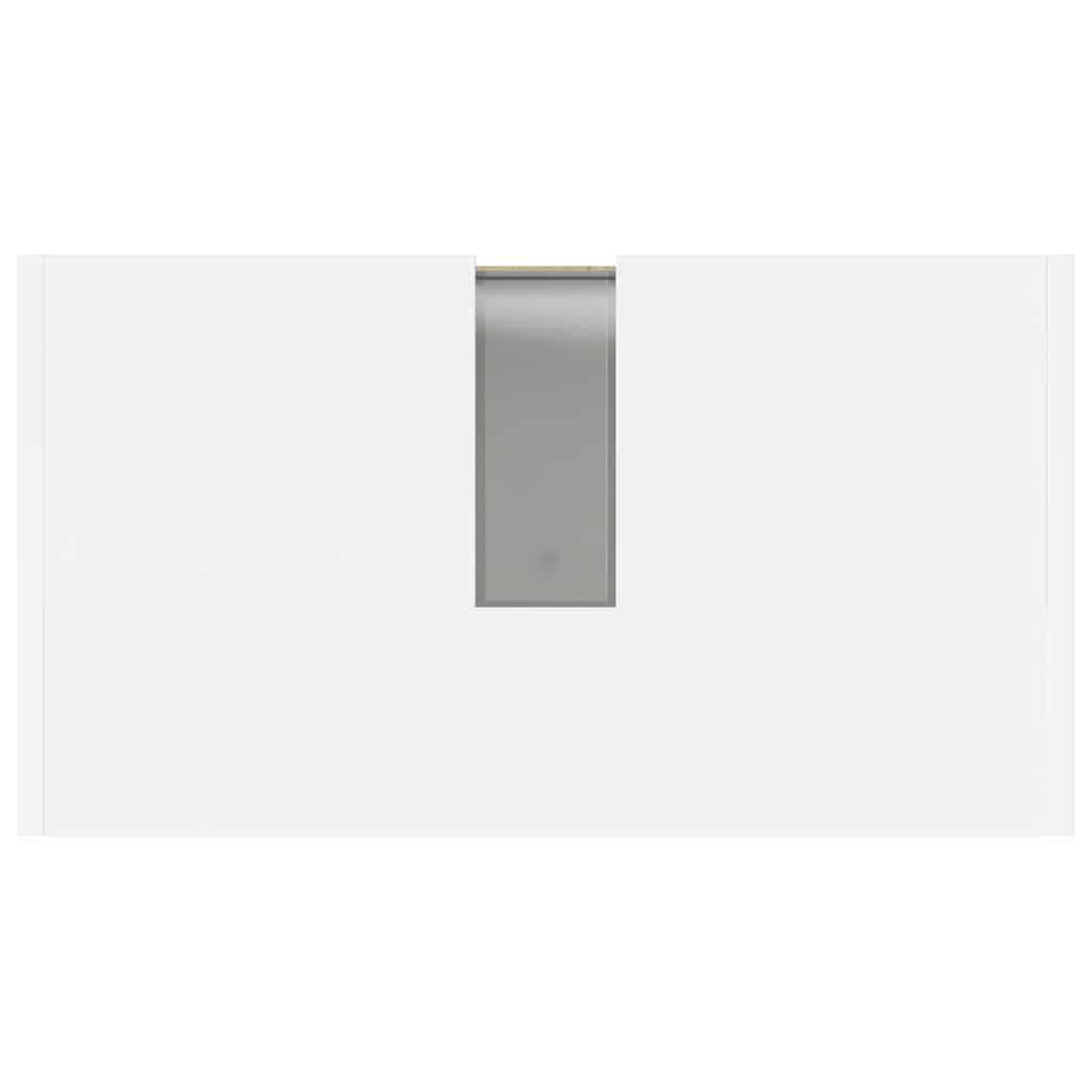 vidaXL Ντουλάπι Νιπτήρα Γυαλιστερό Λευκό 60 x 33 x 61 εκ. Επεξ. Ξύλο