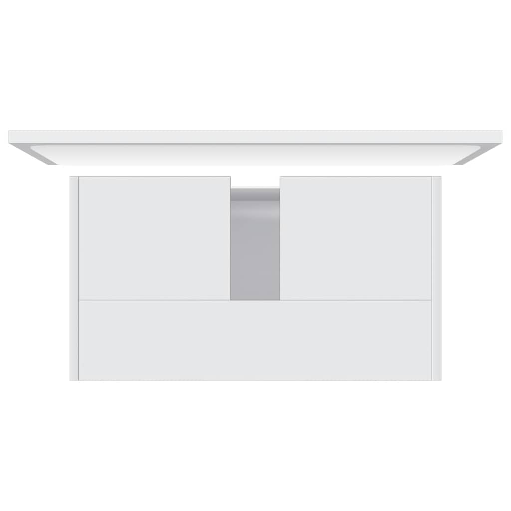 vidaXL Σετ Επίπλων Μπάνιου Λευκό από Επεξεργασμένο Ξύλο