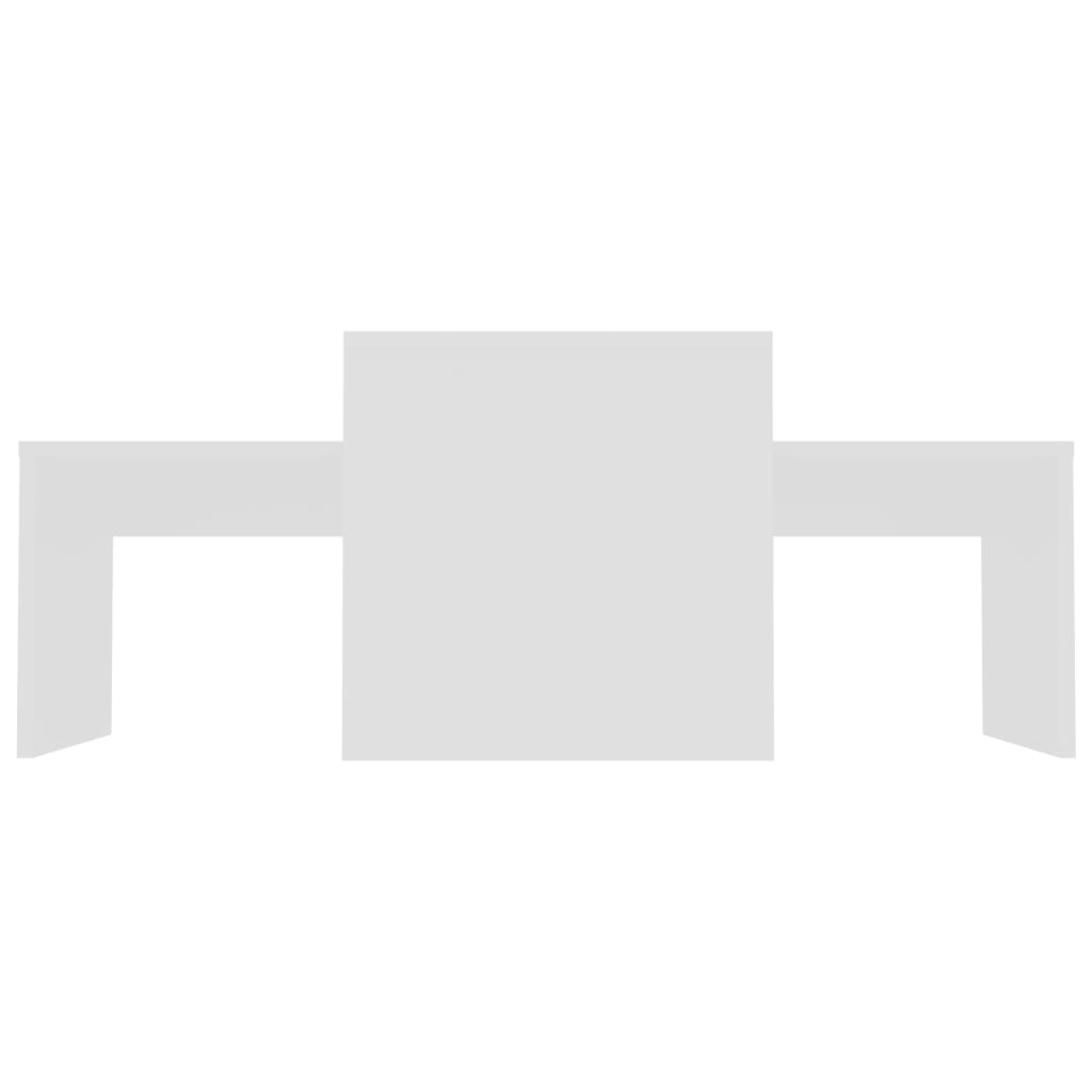 vidaXL Σετ Τραπεζάκια Σαλονιού Λευκά 100 x 48 x 40 εκ. από Επεξ. Ξύλο