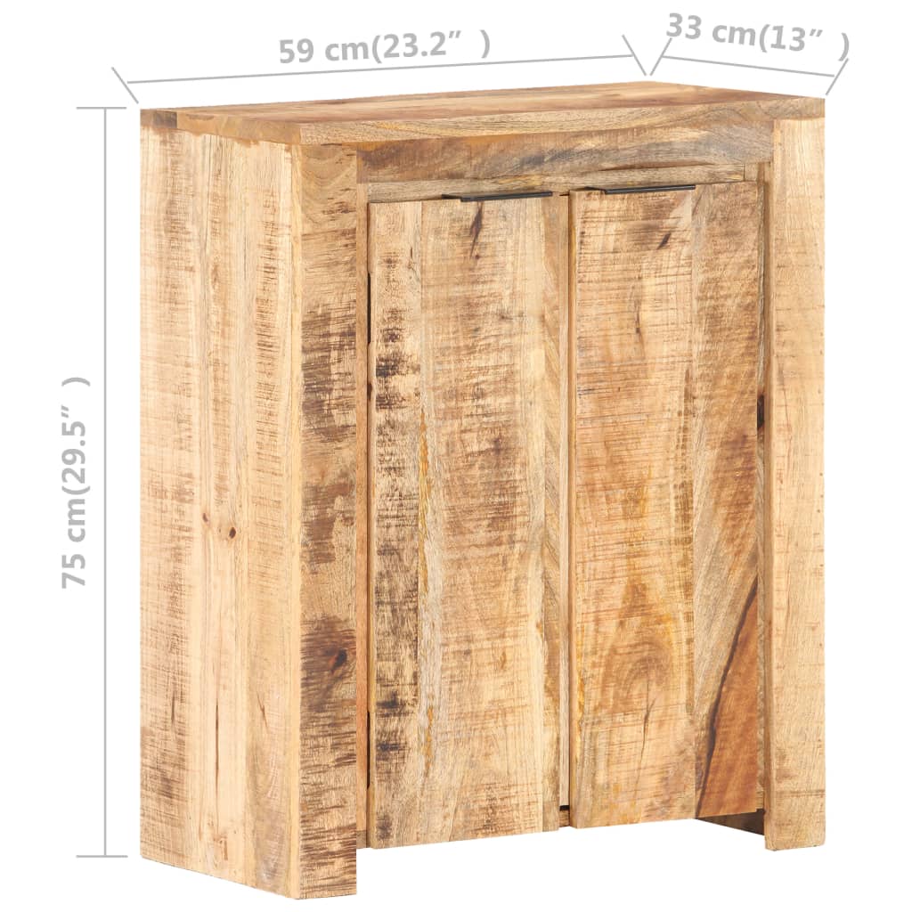 vidaXL Ντουλάπι 59 x 33 x 75 εκ. από Ακατέργαστο Ξύλο Μάνγκο