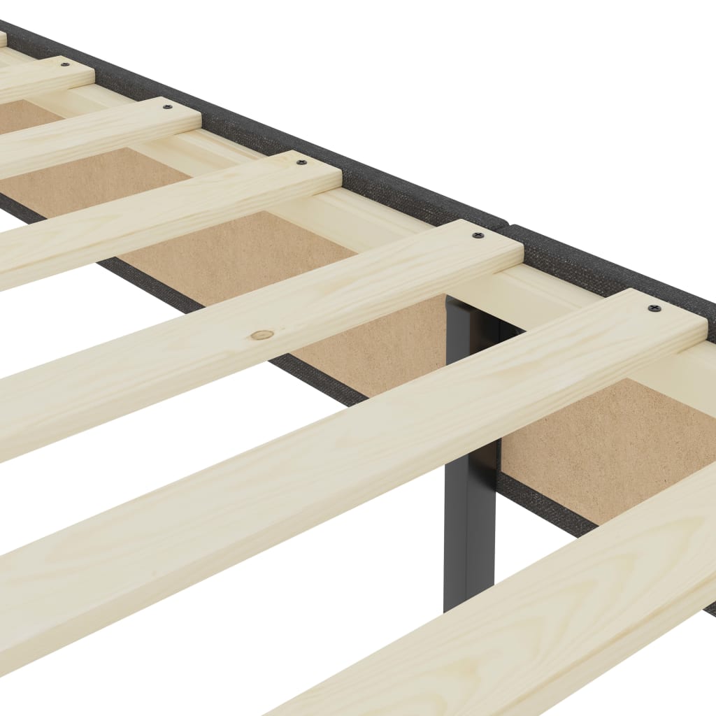 vidaXL Κρεβάτι Boxspring Σκούρο Γκρι 160 x 200 εκ. Υφασμάτινο