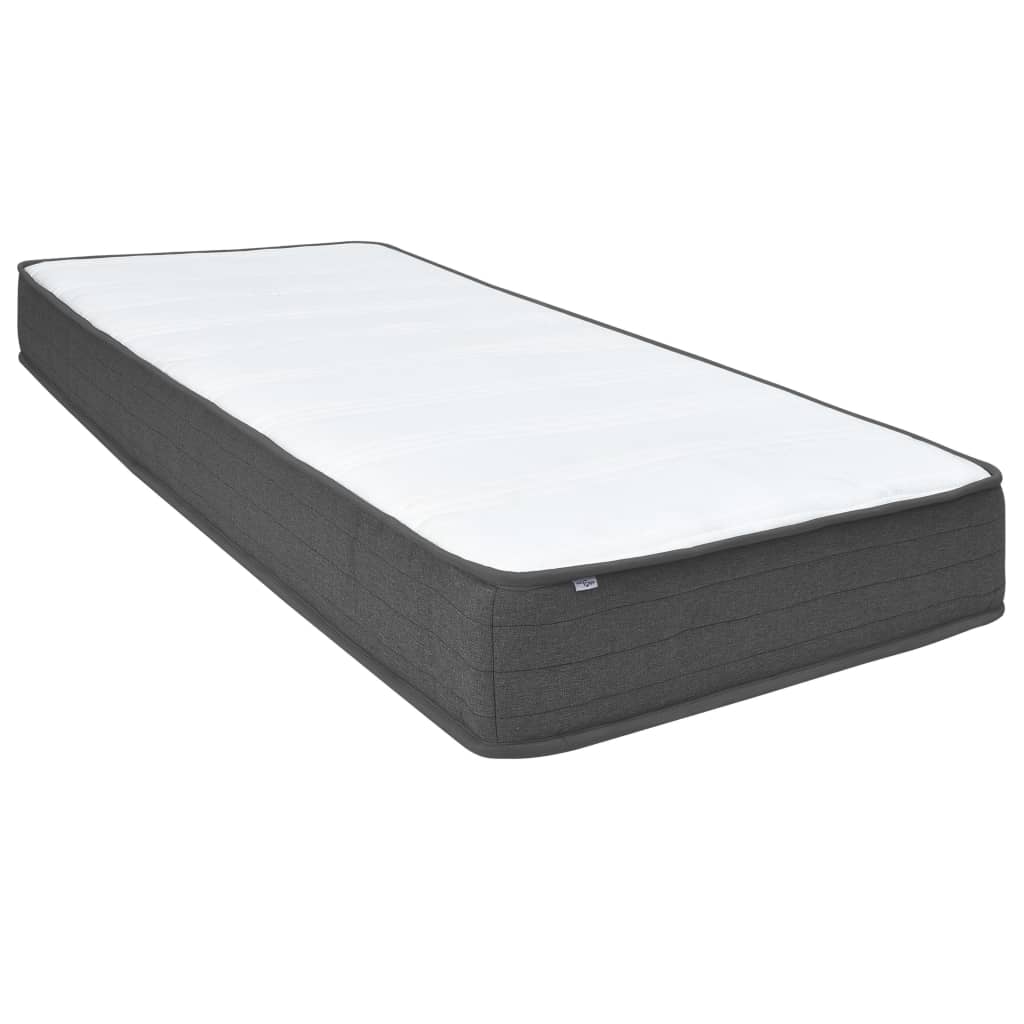 vidaXL Κρεβάτι Boxspring Σκούρο Γκρι 200 x 200 εκ. Υφασμάτινο