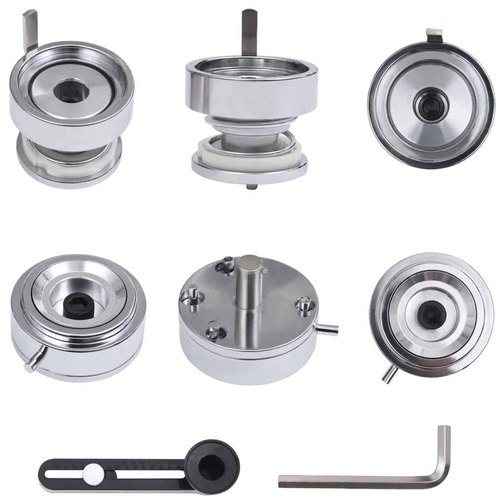 vidaXL Πρέσα για Κονκάρδες με Κοπτικό και Περιστρεφόμενη Βάση 37 χιλ.