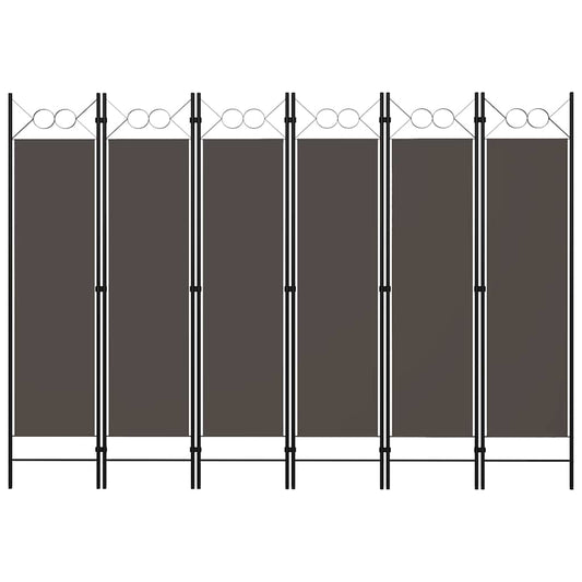 vidaXL Διαχωριστικό Δωματίου με 6 Πάνελ Ανθρακί 240 x 180 εκ.