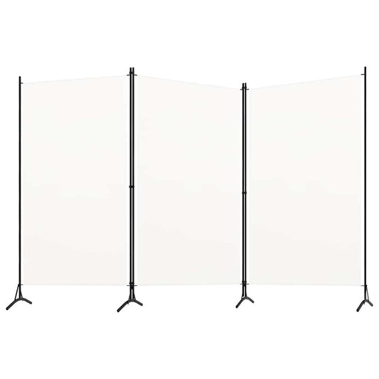 vidaXL Διαχωριστικό Δωματίου με 3 Πάνελ Λευκό 260 x 180 εκ. Υφασμάτινο