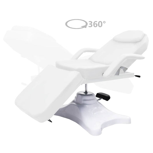 vidaXL Κρεβάτι - Πολυθρόνα Αισθητικής Λευκό 180 x 62 x (86,5-118) εκ.
