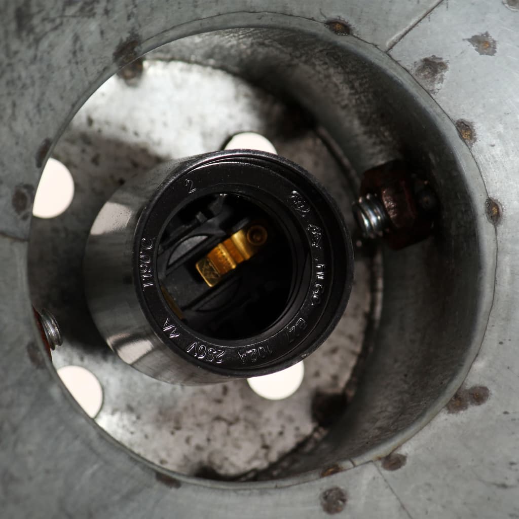 vidaXL Φωτιστικά Τοίχου/Οροφής Industrial 2 τεμ. Ασημί 20x25 εκ. Ε27