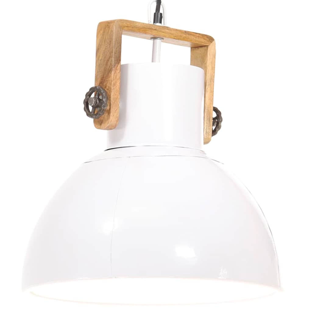 vidaXL Φωτιστικό Κρεμαστό Industrial Στρογγυλό 25 W Λευκό 40 εκ. Ε27