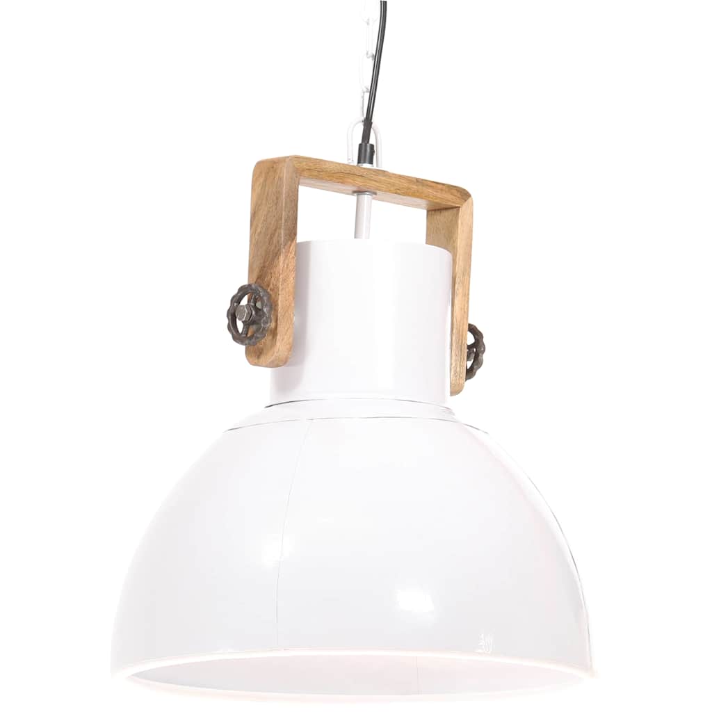 vidaXL Φωτιστικό Κρεμαστό Industrial Στρογγυλό 25 W Λευκό 40 εκ. Ε27