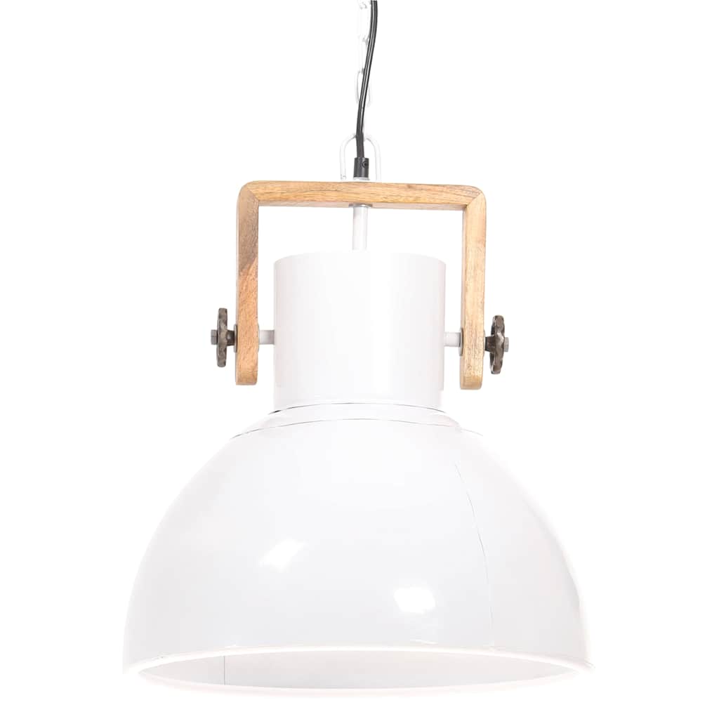 vidaXL Φωτιστικό Κρεμαστό Industrial Στρογγυλό 25 W Λευκό 40 εκ. Ε27