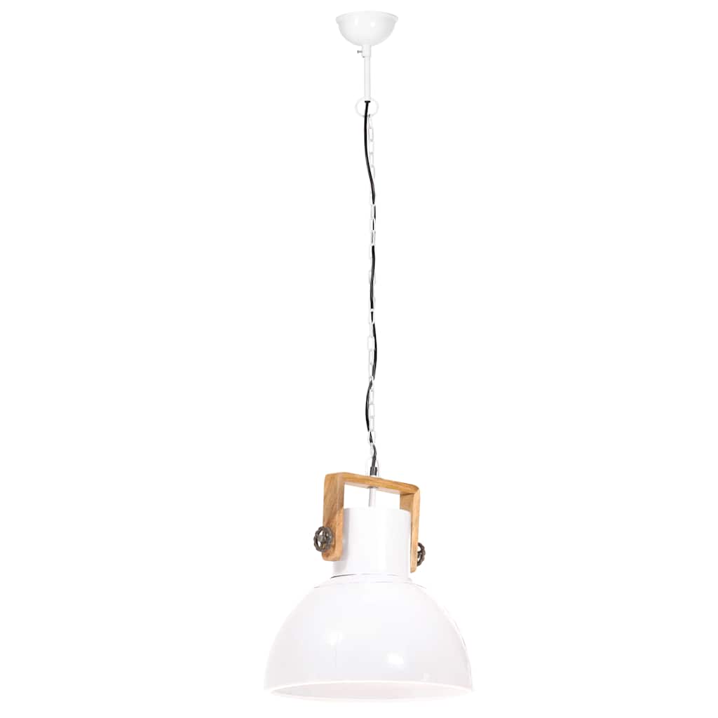 vidaXL Φωτιστικό Κρεμαστό Industrial Στρογγυλό 25 W Λευκό 40 εκ. Ε27