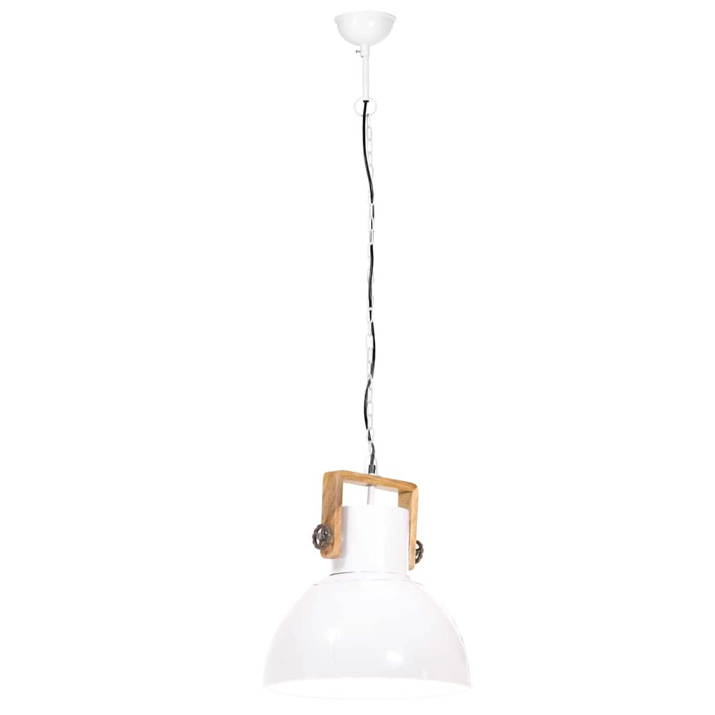 vidaXL Φωτιστικό Κρεμαστό Industrial Στρογγυλό 25 W Λευκό 40 εκ. Ε27