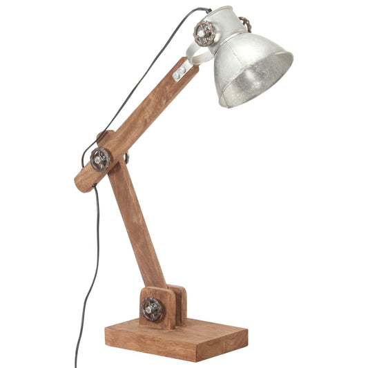 vidaXL Φωτιστικό Επιτραπέζιο Industrial Στρ. 25 W Ασημί 58x18x90εκ Ε27