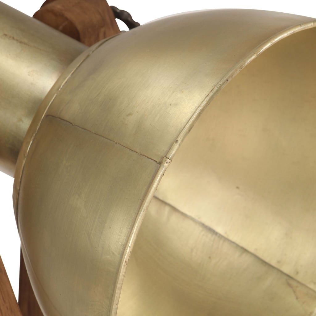 vidaXL Φωτιστικό Δαπέδου Μπρονζέ από Μασίφ Ξύλο Μάνγκο E27