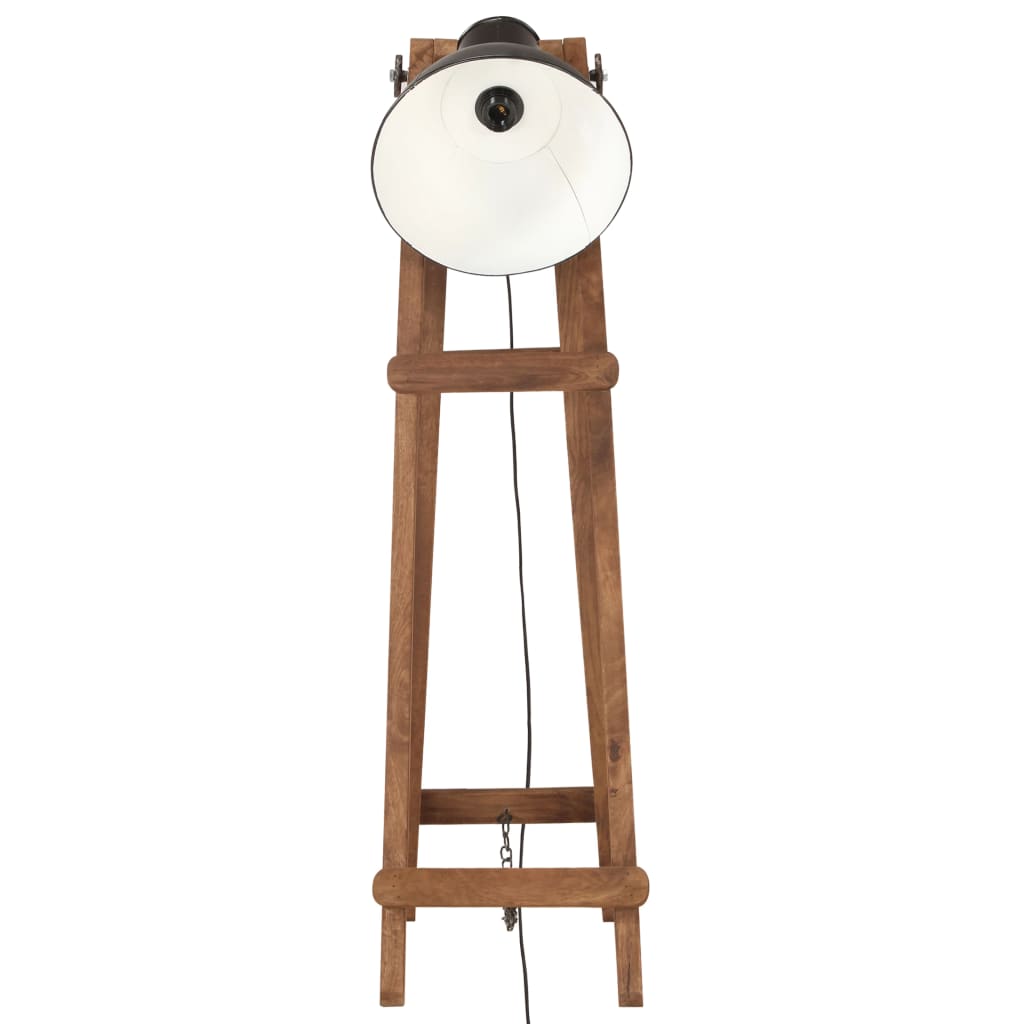 vidaXL Φωτιστικά Δαπέδου 3 τεμ. Μαύρα από Μασίφ Ξύλο Μάνγκο E27