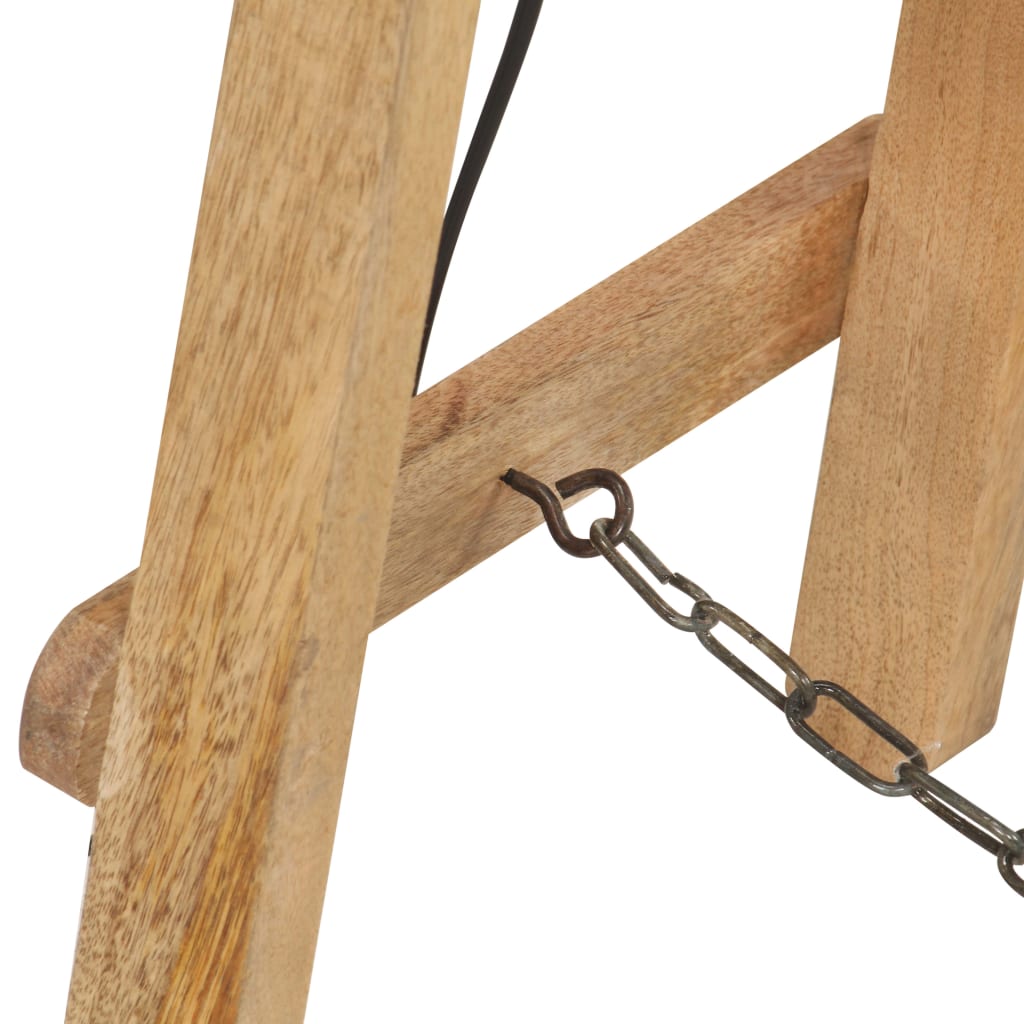 vidaXL Φωτιστικά Δαπέδου 3 τεμ. Λευκά από Μασίφ Ξύλο Μάνγκο E27