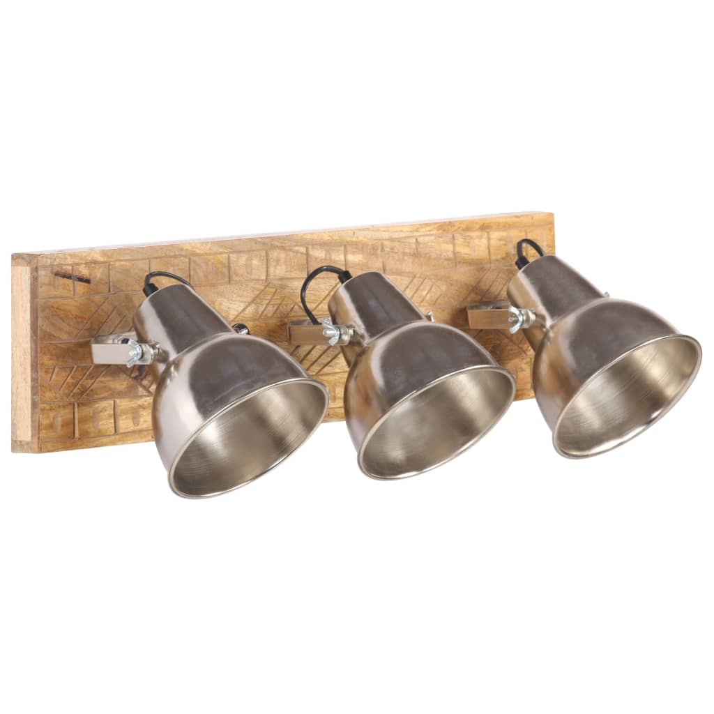 vidaXL Φωτιστικό Τοίχου Industrial 70x23 εκ. Ε27 από Ξύλο Μάνγκο