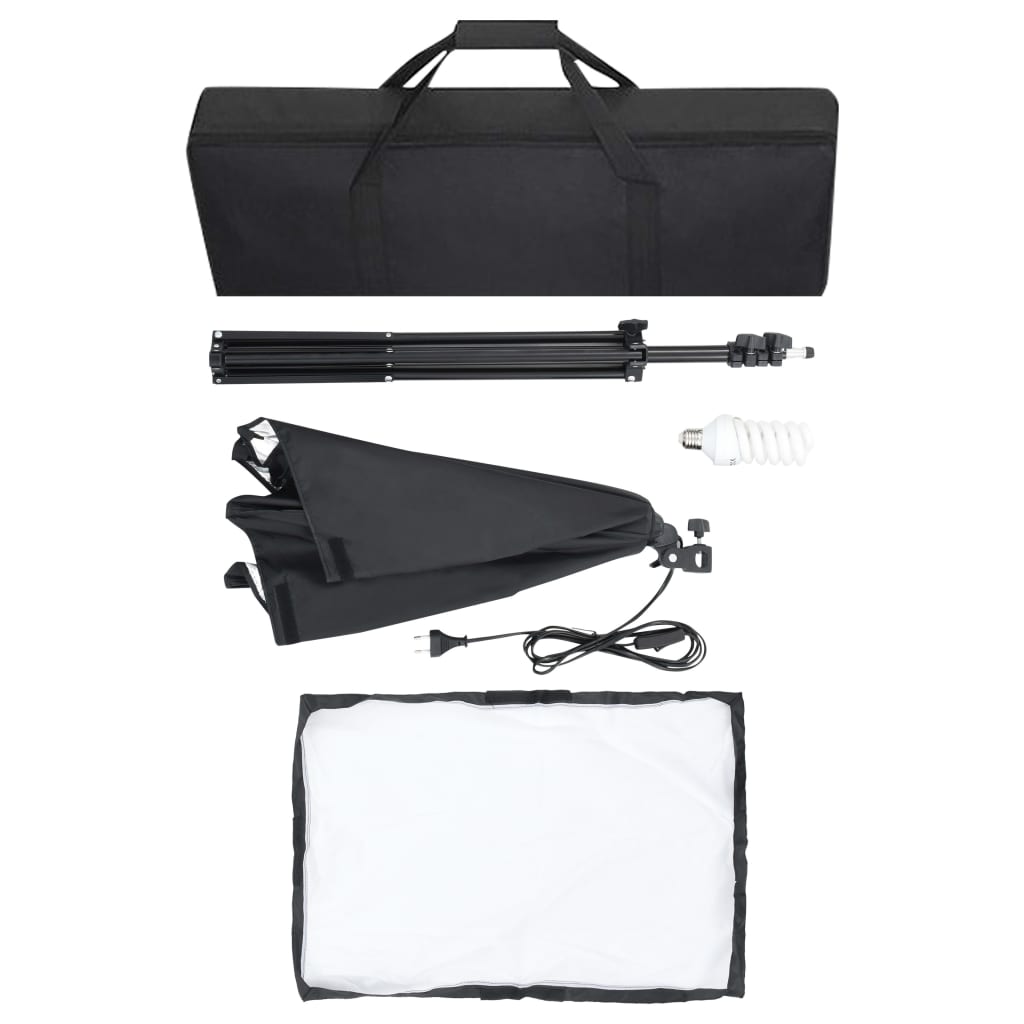 vidaXL Κιτ Φωτισμού Φωτογραφικού Στούντιο με Softbox και Φόντο