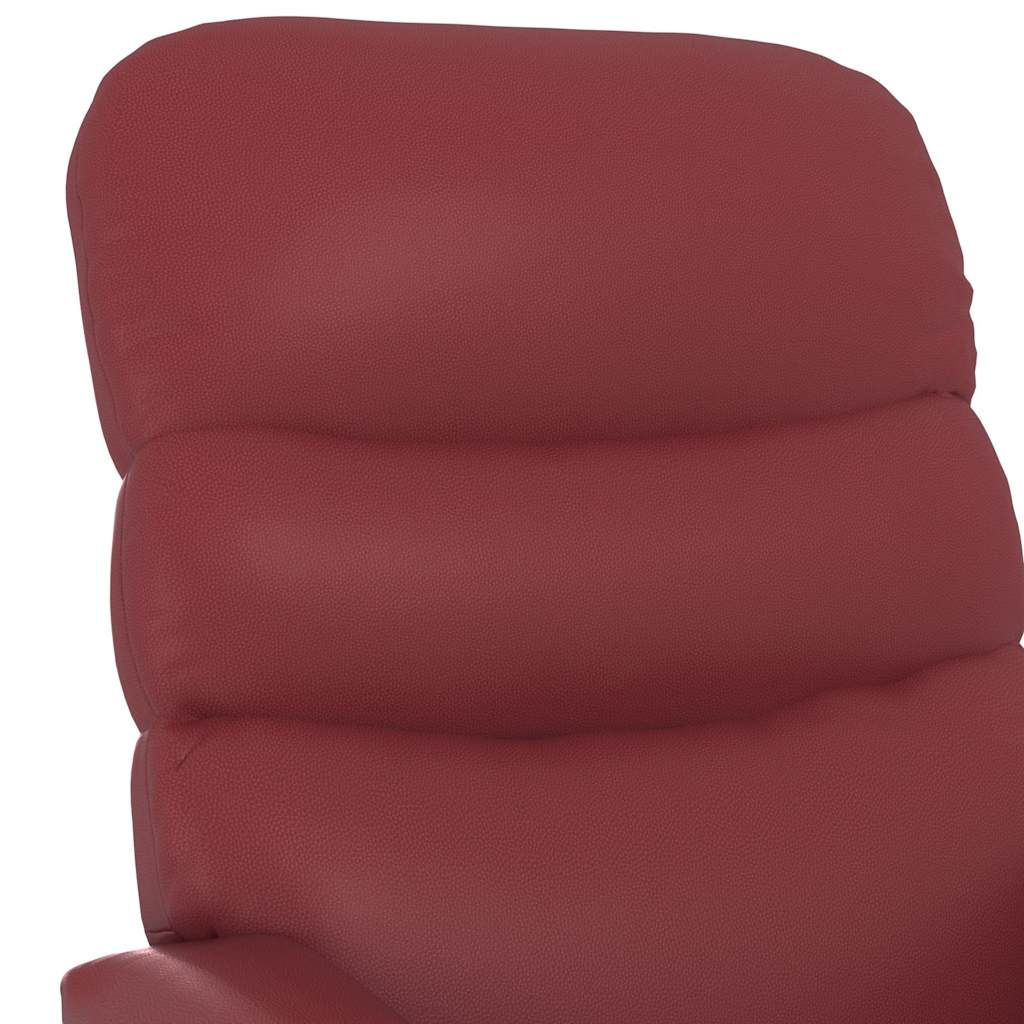 vidaXL Πολυθρόνα με Ανύψωση Μπορντό από Συνθετικό Δέρμα