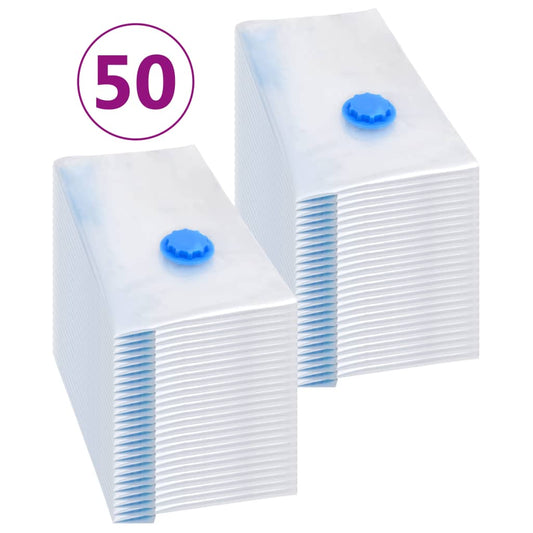 vidaXL Σακούλες Αποθήκευσης Ρούχων Κενού Αέρος 50 Τεμάχια 60 x 40 εκ.