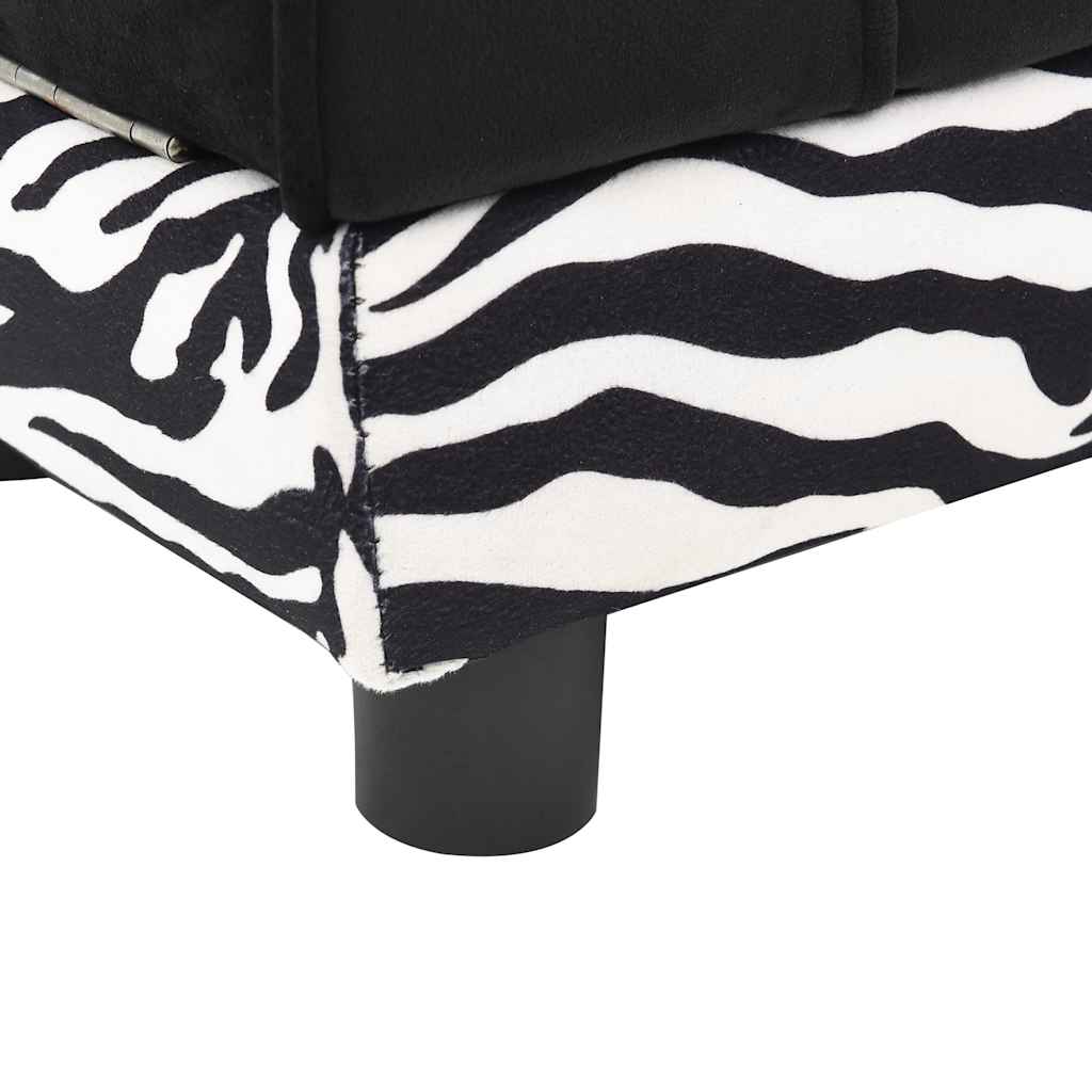 vidaXL Καναπές - Κρεβάτι Σκύλου Μαύρος 57 x 34 x 36 εκ. Βελουτέ