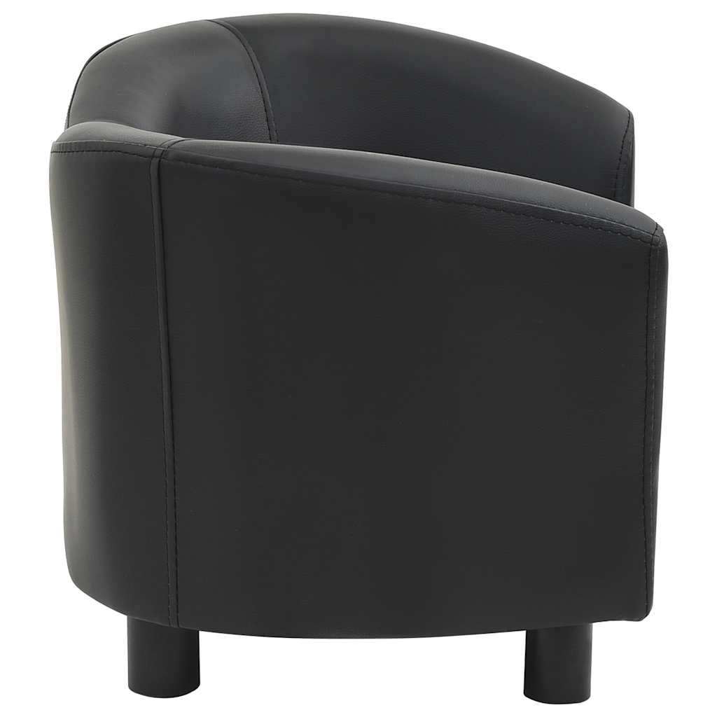 vidaXL Καναπές-Κρεβάτι Σκύλου Μαύρος 67x41x39 εκ. από Συνθετικό Δέρμα