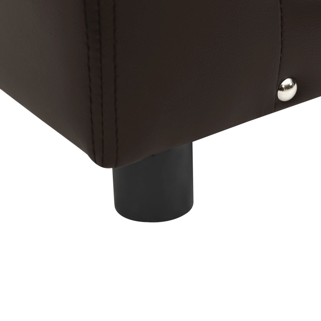 vidaXL Καναπές-Κρεβάτι Σκύλου Καφέ 81x43x31 εκ. Βελουτέ/Συνθετ. Δέρμα