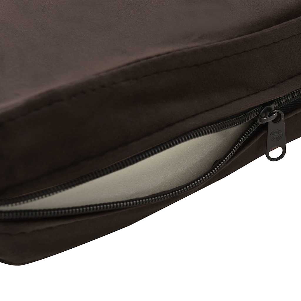 vidaXL Καναπές-Κρεβάτι Σκύλου Καφέ 60x43x30 εκ. Βελουτέ/Συνθετ. Δέρμα