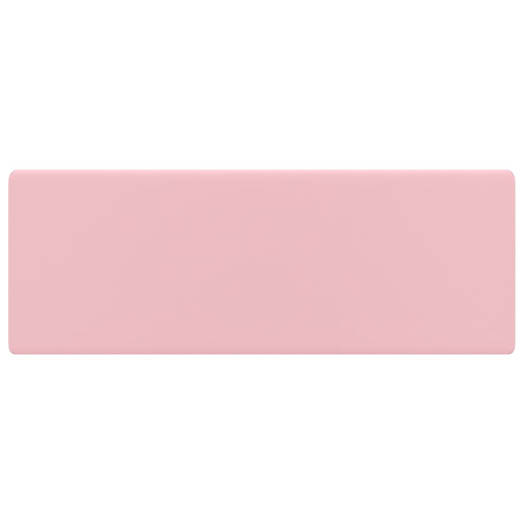 vidaXL Νιπτήρας με Υπερχείλιση Τετράγωνος Ροζ Ματ 41x41 εκ. Κεραμικός