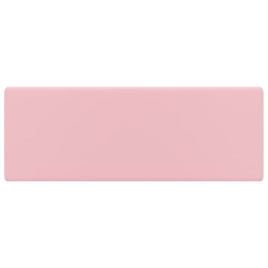 vidaXL Νιπτήρας με Υπερχείλιση Τετράγωνος Ροζ Ματ 41x41 εκ. Κεραμικός