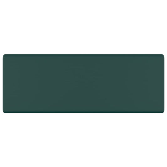 vidaXL Νιπτήρας με Υπερχείλ. Τετράγωνο Σκ Πράσινο Ματ 41x41εκ Κεραμικό