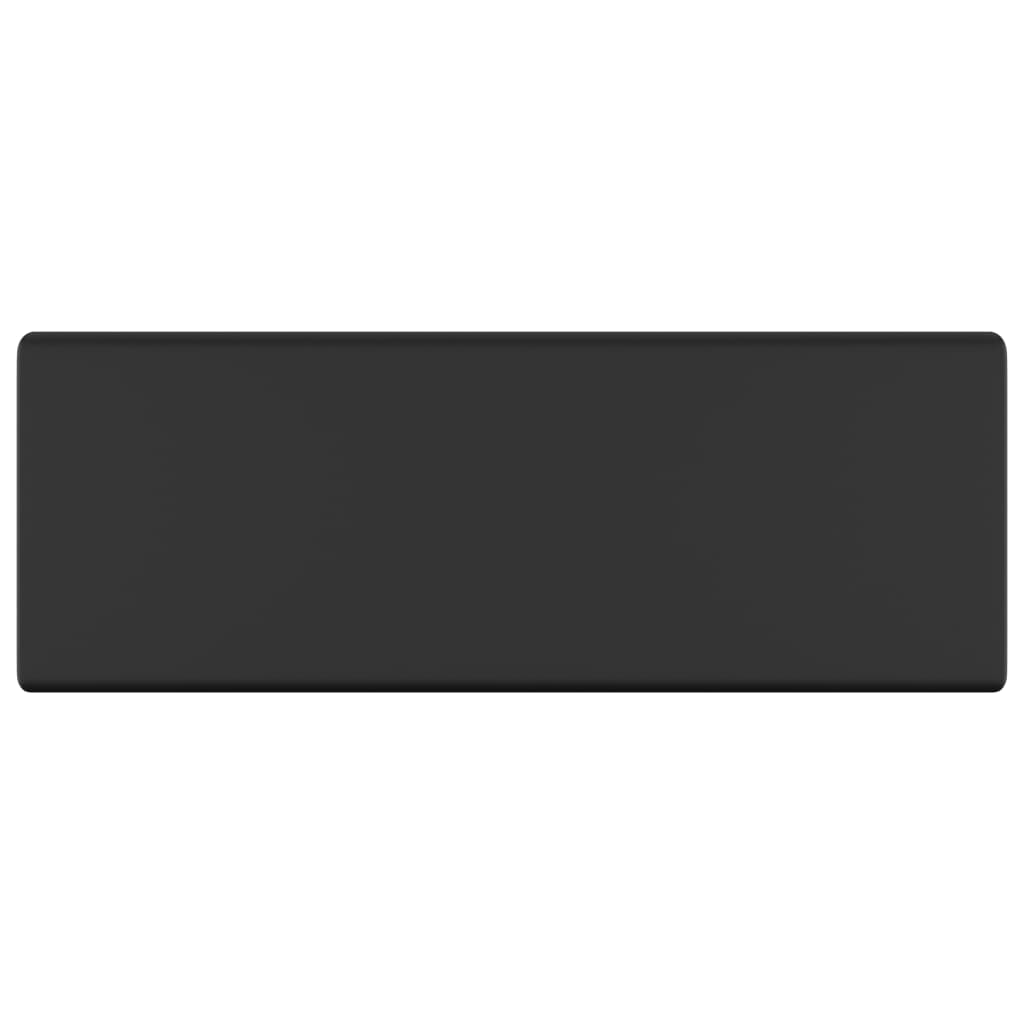 vidaXL Νιπτήρας με Υπερχείλιση Τετράγωνος Μαύρο Ματ 41x41 εκ Κεραμικός