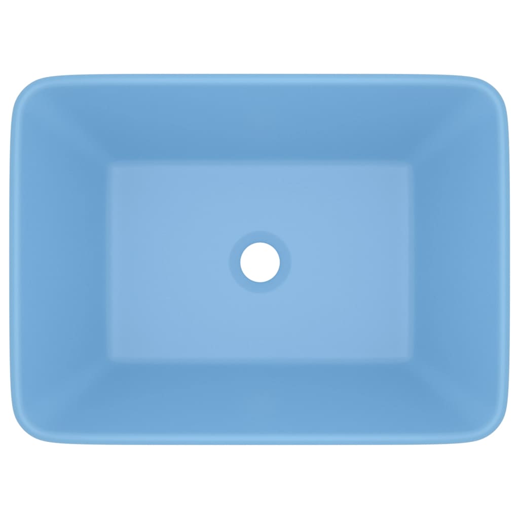 vidaXL Νιπτήρας Πολυτελής Γαλάζιο Ματ 41 x 30 x 12 εκ. Κεραμικός