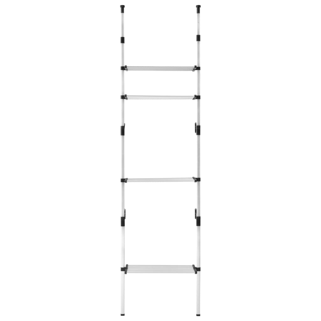 vidaXL Σύστημα Ανοιχτής Ντουλάπας Τηλεσκοπικό με Ράφια Αλουμινίου