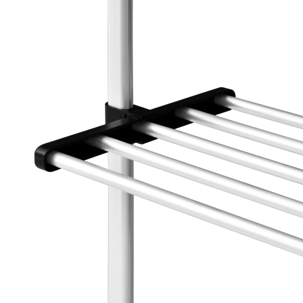 vidaXL Σύστημα Ανοιχτής Ντουλάπας Τηλεσκοπικό με Ράφια Αλουμινίου