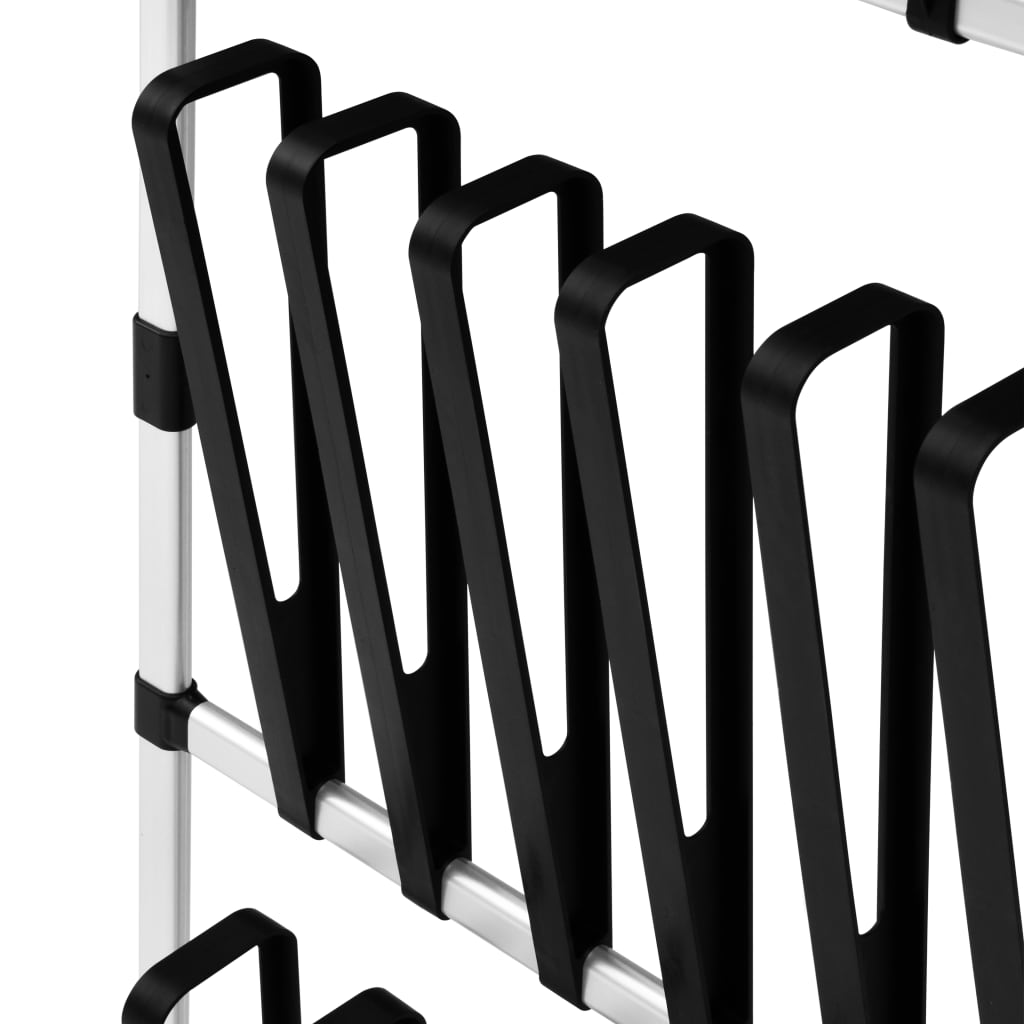 vidaXL Παπουτσοθήκη Τηλεσκοπική με Ράβδους Αλουμινίου