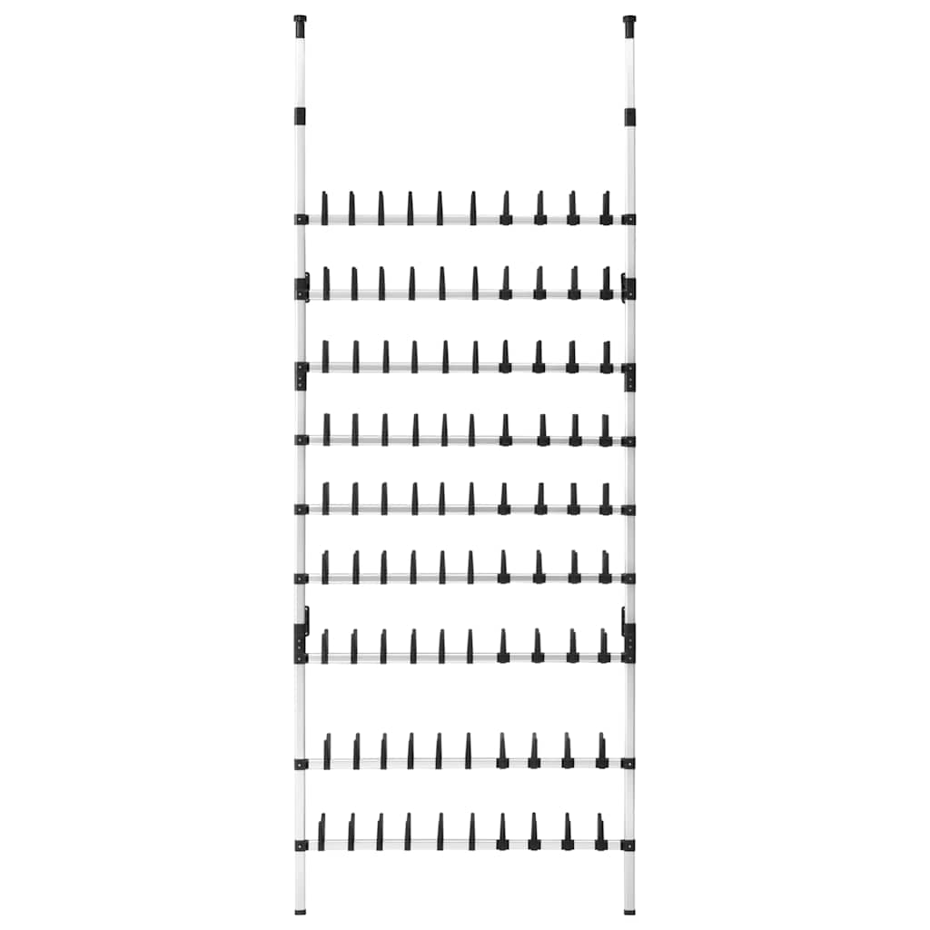 vidaXL Παπουτσοθήκη Τηλεσκοπική με Ράβδους Αλουμινίου