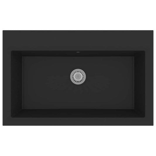 vidaXL Σιντρινο κουζίνας Μαύρο 79 x 50 x 31 εκ. Γρανίτης
