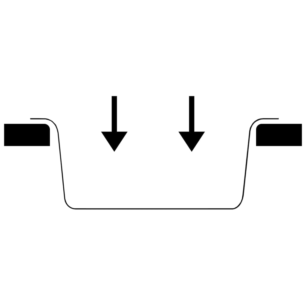 vidaXL Νεροχύτης με Οπή Υπερχείλισης Γκρι Γρανιτένιος