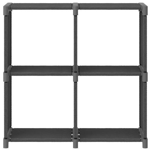 vidaXL Ραφιέρα με 4 Κύβους & Κουτιά Γκρι 69x30x72,5 εκ. Υφασμάτινη