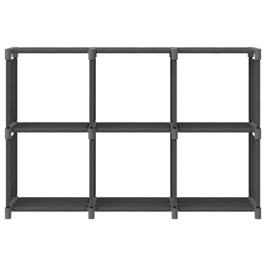 vidaXL Ραφιέρα με 6 Κύβους Γκρι 103 x 30 x 72,5 εκ. Υφασμάτινη